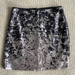 1. State Sequin Black/Silver Sequin Skirt (Size: 2)
